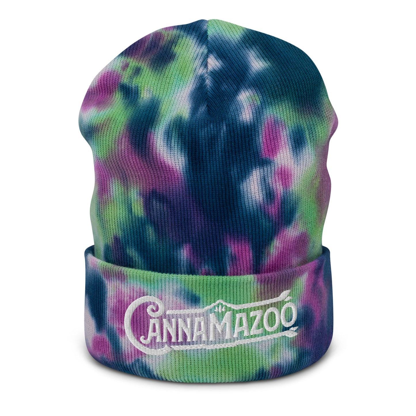 Cannamazoo White Stitch Tie-dye Beanie