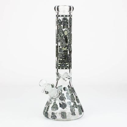 14" Glow in the dark 7 mm glass water bong [YG]_11