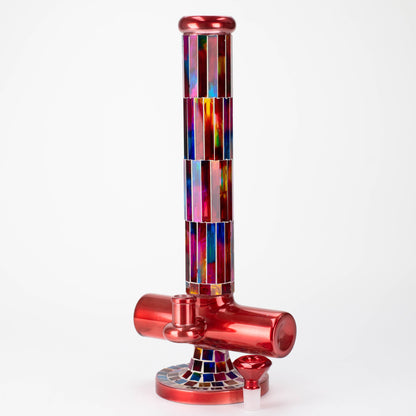 15.5" Mosaic 7mm glass bong with inline diffuser and tree arm percolator [MSAK-11]_8