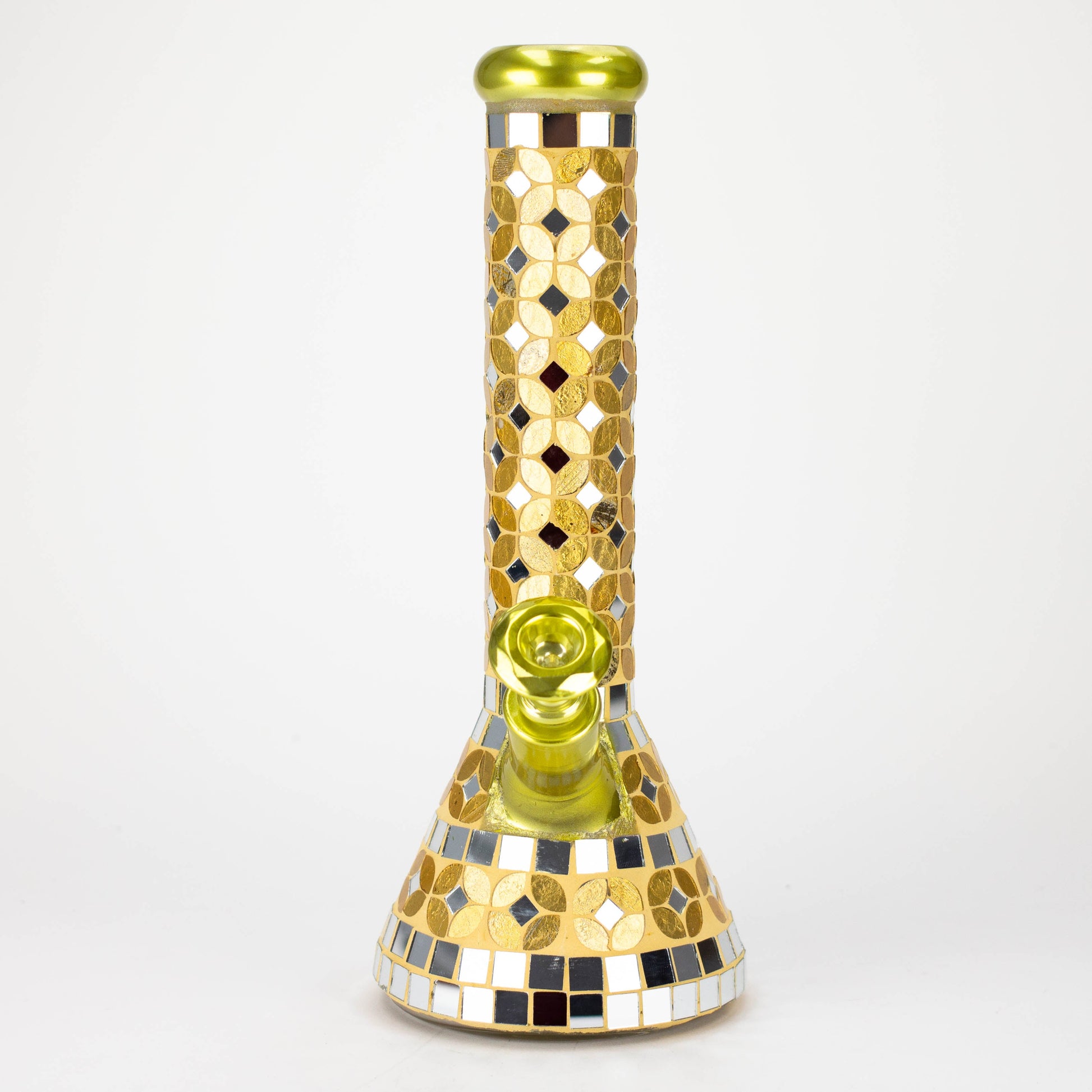 14" Mosaic 9mm glass beaker bong with tree arm percolator [MSAK-2]_4