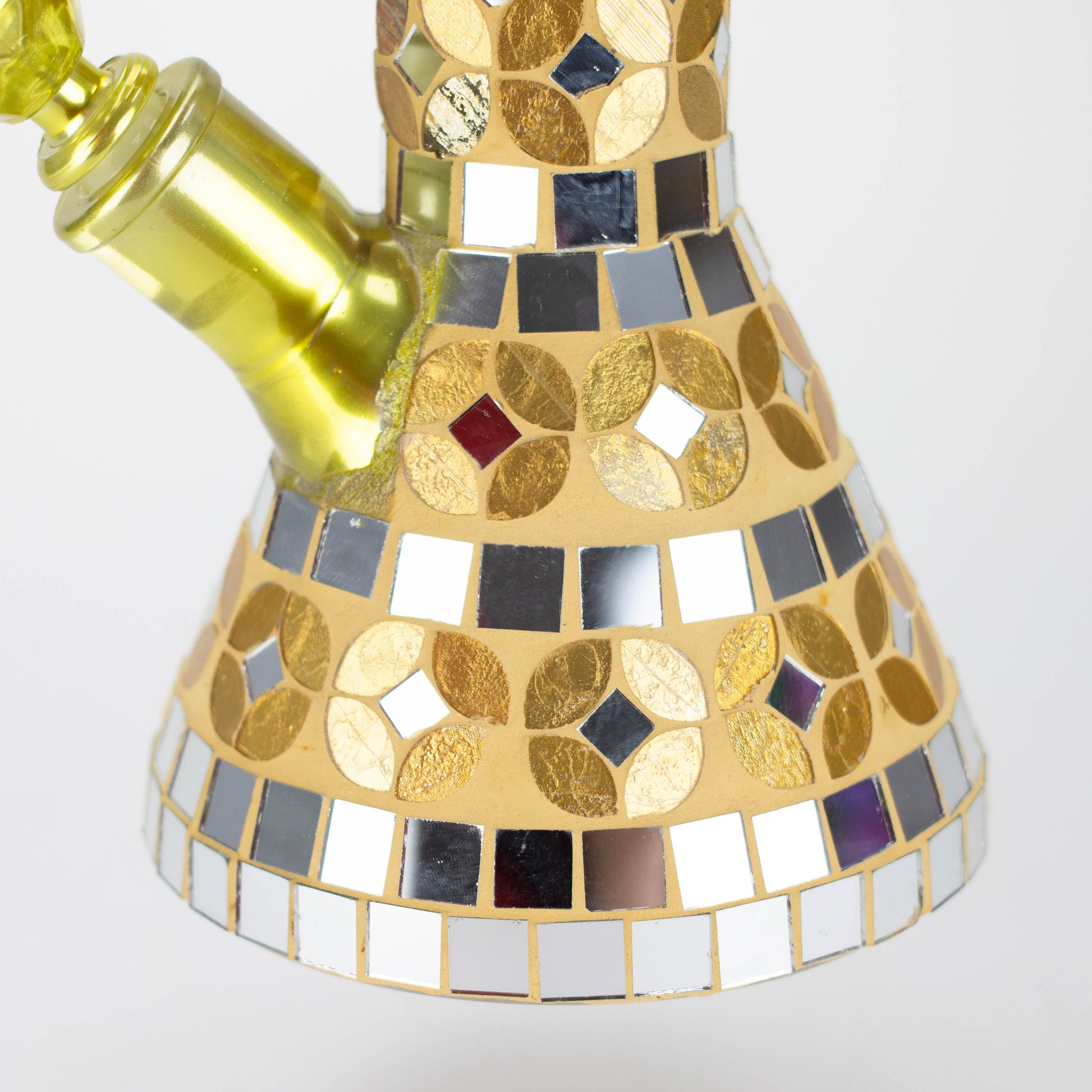 14" Mosaic 9mm glass beaker bong with tree arm percolator [MSAK-2]_7