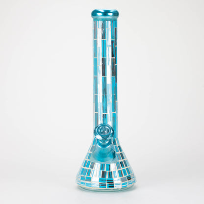 15.5" Mosaic 7mm glass beaker bong with tree arm percolator [MSAK-1]_2