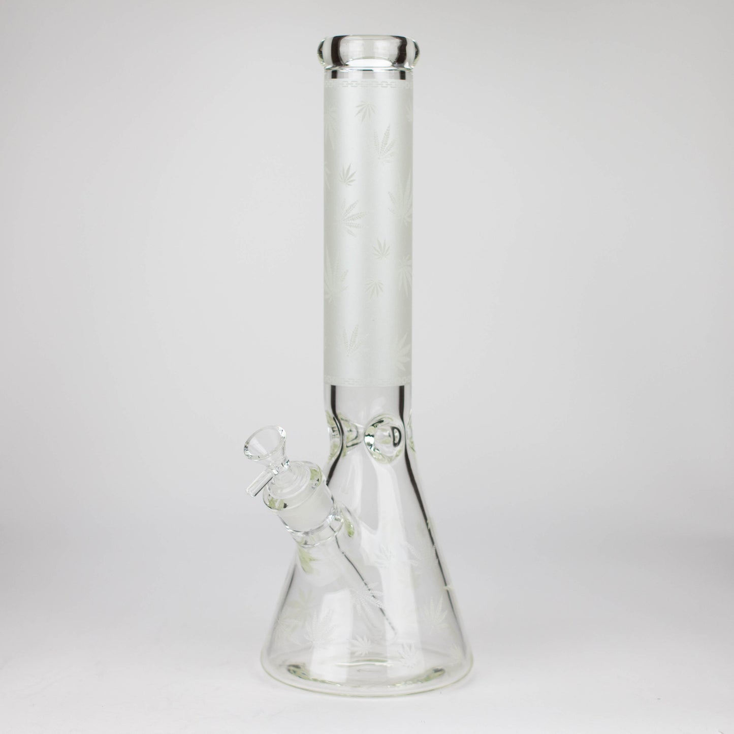 14" Leaf Glow in the dark 7 mm glass bong [LL033]_1